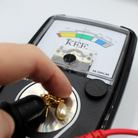 14K CZ and Pearl Dangle Drop Earrings - Picture 7 of 9